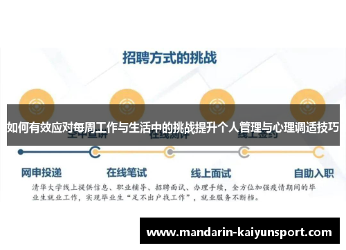 如何有效应对每周工作与生活中的挑战提升个人管理与心理调适技巧